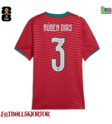Portugal Ruben Dias #3 Hemmatröja Dam VM 2026 Kortärmad